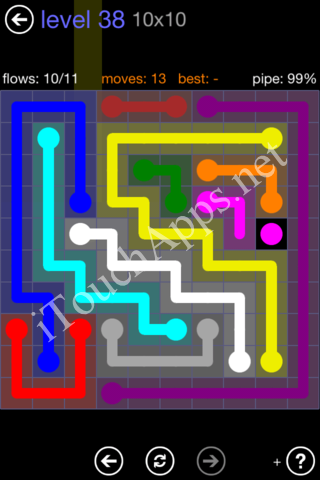 Flow Game 10x10 Mania Pack Level 38 Solution