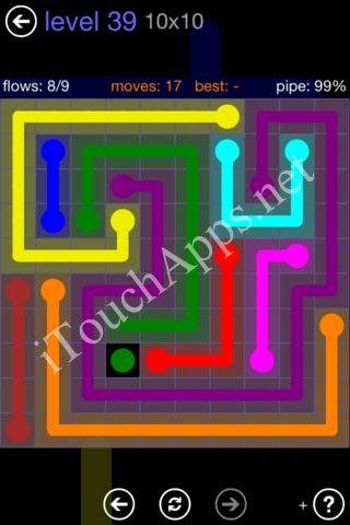 Flow Game 10x10 Mania Pack Level 39 Solution