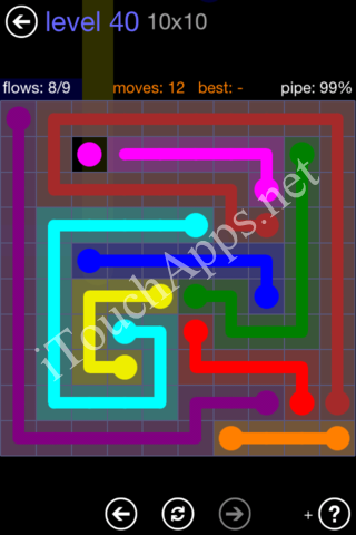 Flow Game 10x10 Mania Pack Level 40 Solution