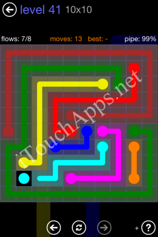 Flow Game 10x10 Mania Pack Level 41 Solution