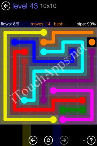 Flow Game 10x10 Mania Pack Level 43 Solution