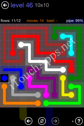 Flow Game 10x10 Mania Pack Level 46 Solution
