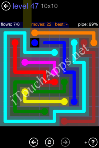 Flow Game 10x10 Mania Pack Level 47 Solution