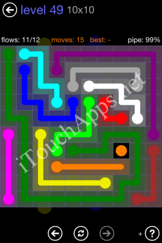 Flow Game 10x10 Mania Pack Level 49 Solution