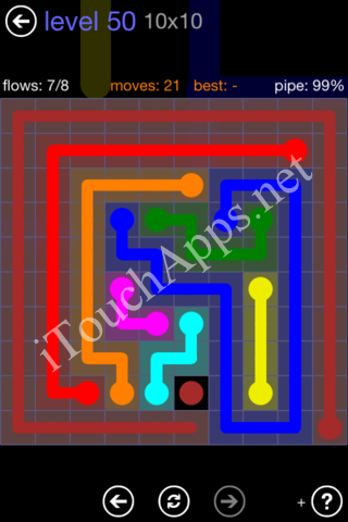 Flow Game 10x10 Mania Pack Level 50 Solution