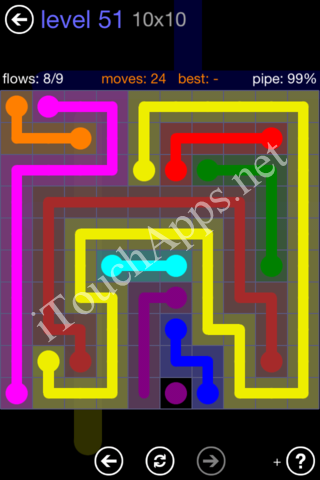 Flow Game 10x10 Mania Pack Level 51 Solution