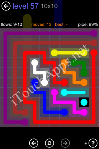 Flow Game 10x10 Mania Pack Level 57 Solution