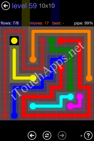 Flow Game 10x10 Mania Pack Level 59 Solution