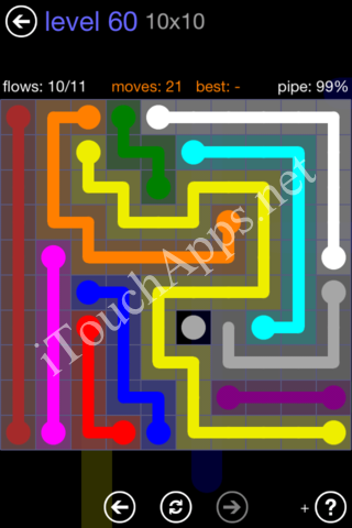 Flow Game 10x10 Mania Pack Level 60 Solution