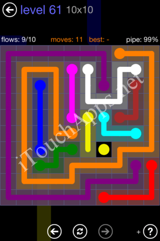 Flow Game 10x10 Mania Pack Level 61 Solution