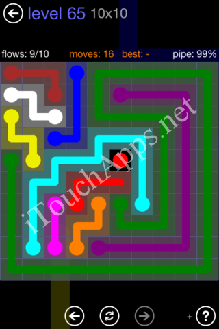 Flow Game 10x10 Mania Pack Level 65 Solution