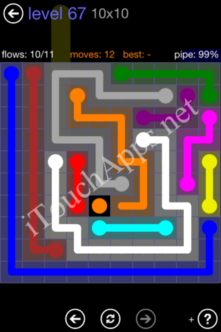 Flow Game 10x10 Mania Pack Level 67 Solution
