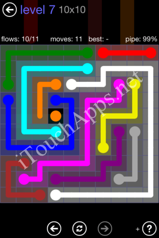 Flow Game 10x10 Mania Pack Level 7 Solution