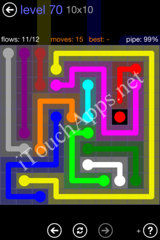 Flow Game 10x10 Mania Pack Level 70 Solution
