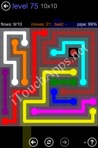 Flow Game 10x10 Mania Pack Level 75 Solution