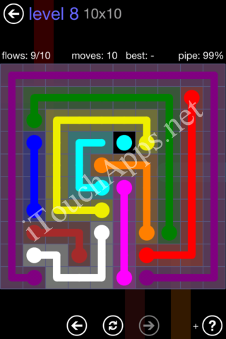 Flow Game 10x10 Mania Pack Level 8 Solution