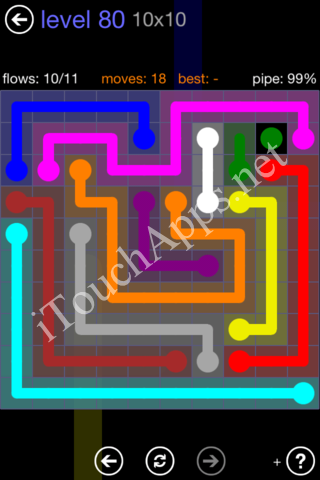 Flow Game 10x10 Mania Pack Level 80 Solution
