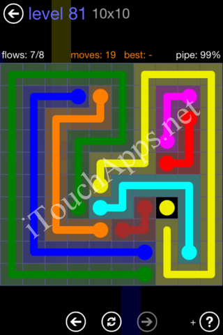 Flow Game 10x10 Mania Pack Level 81 Solution