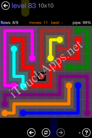 Flow Game 10x10 Mania Pack Level 83 Solution