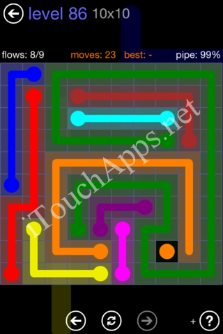 Flow Game 10x10 Mania Pack Level 86 Solution