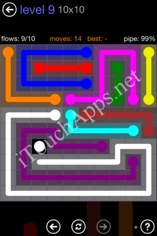 Flow Game 10x10 Mania Pack Level 9 Solution
