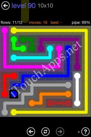 Flow Game 10x10 Mania Pack Level 90 Solution