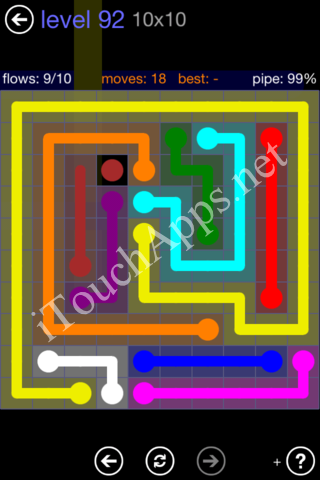 Flow Game 10x10 Mania Pack Level 92 Solution