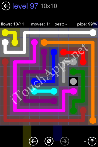 Flow Game 10x10 Mania Pack Level 97 Solution