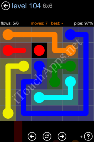 Flow Game Rainbow Pack Level 104 Solution