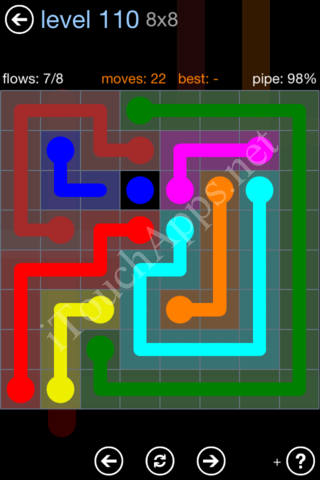 Flow Game Rainbow Pack Level 110 Solution