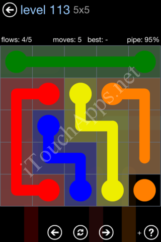 Flow Game Rainbow Pack Level 113 Solution