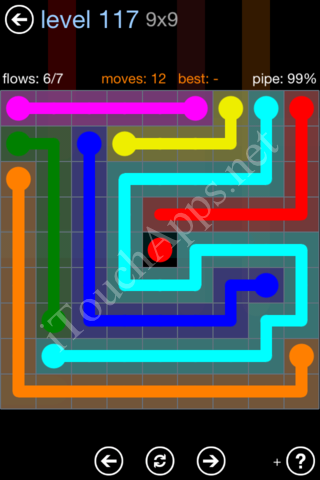 Flow Game Rainbow Pack Level 117 Solution