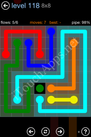 Flow Game Rainbow Pack Level 118 Solution