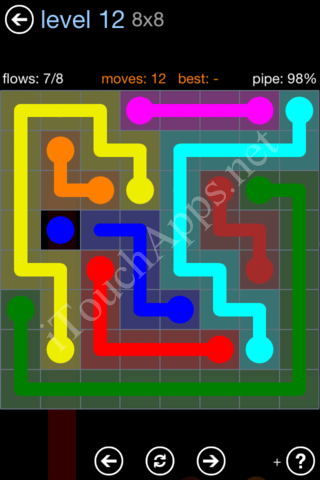 Flow Game Rainbow Pack Level 12 Solution