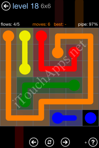 Flow Game Rainbow Pack Level 18 Solution