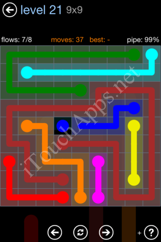 Flow Game Rainbow Pack Level 21 Solution