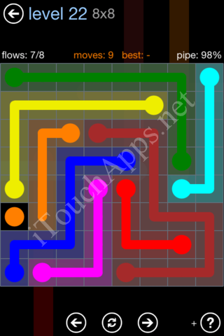 Flow Game Rainbow Pack Level 22 Solution