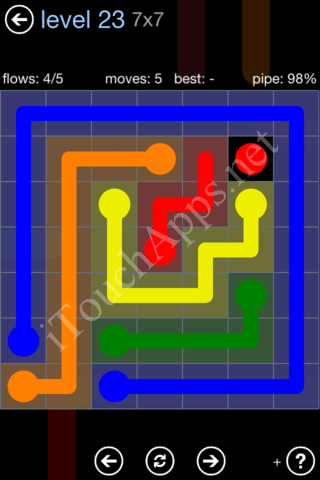 Flow Game Rainbow Pack Level 23 Solution