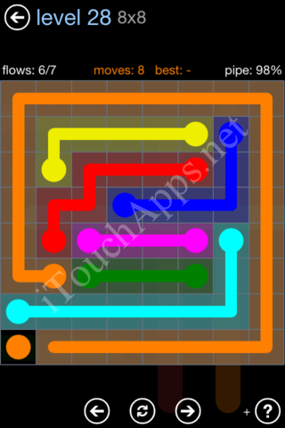 Flow Game Rainbow Pack Level 28 Solution