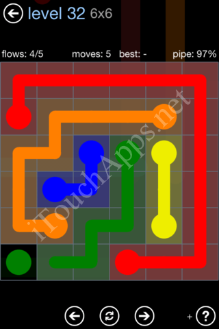 Flow Game Rainbow Pack Level 32 Solution