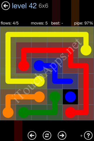 Flow Game Rainbow Pack Level 42 Solution