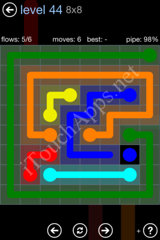 Flow Game Rainbow Pack Level 44 Solution