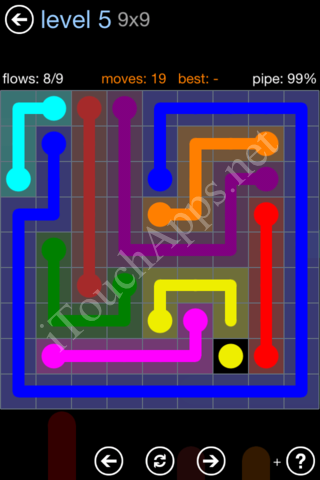 Flow Game Rainbow Pack Level 5 Solution