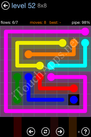 Flow Game Rainbow Pack Level 52 Solution