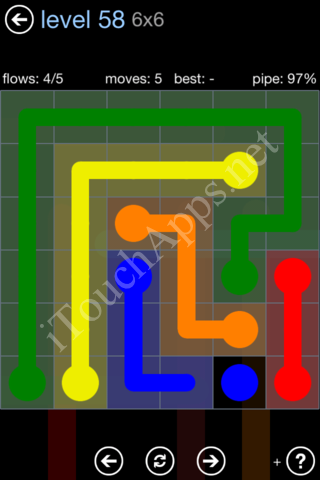 Flow Game Rainbow Pack Level 58 Solution