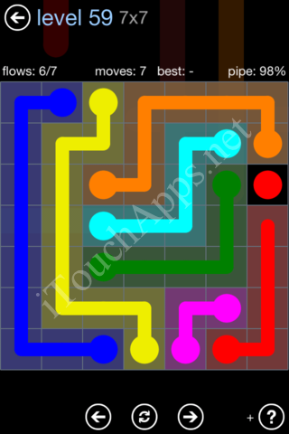 Flow Game Rainbow Pack Level 59 Solution