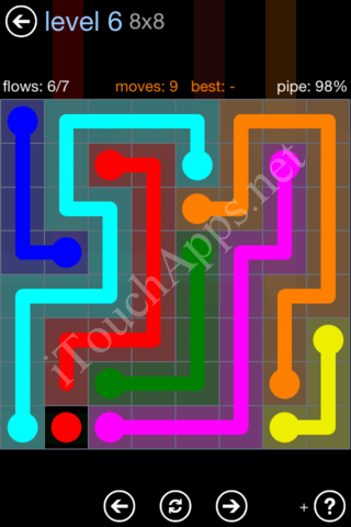 Flow Game Rainbow Pack Level 6 Solution