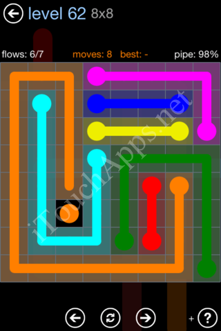 Flow Game Rainbow Pack Level 62 Solution