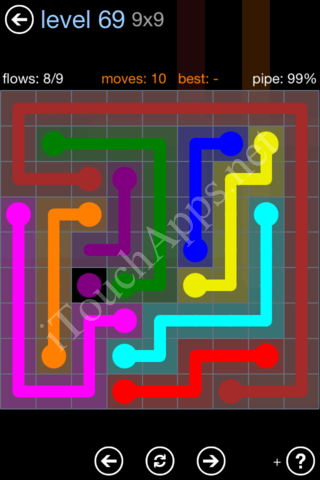 Flow Game Rainbow Pack Level 69 Solution