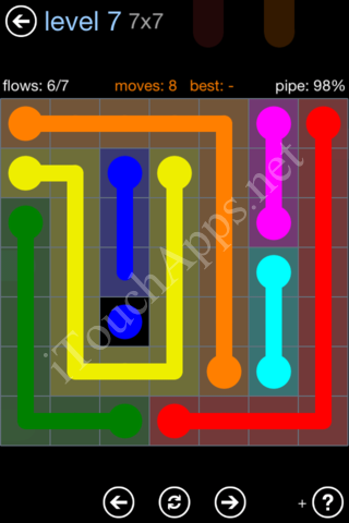 Flow Game Rainbow Pack Level 7 Solution